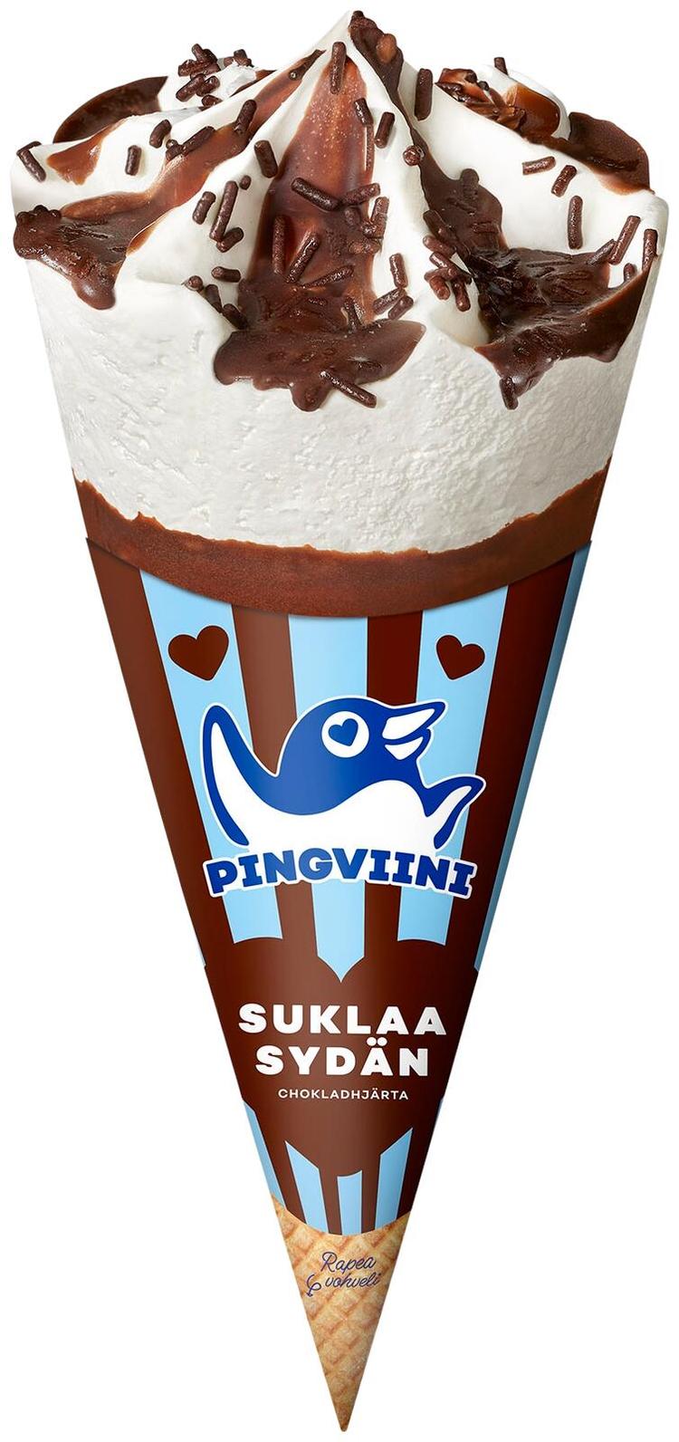 Pingviini Suklaasydän jäätelötuutti 106g/190ml