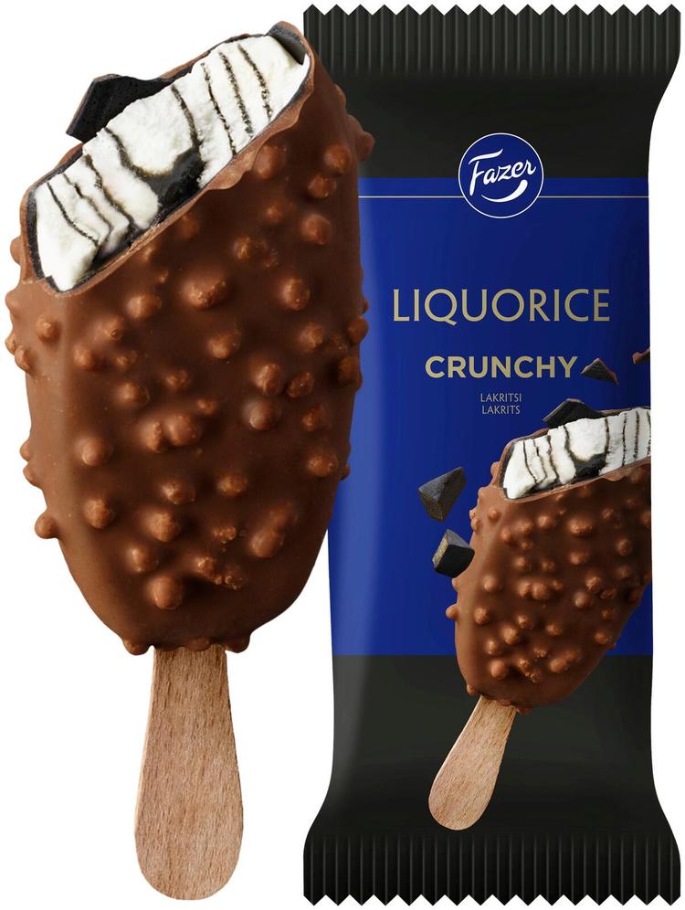 Fazer Liquorice Crunchy jäätelöpuikko 71g/90ml