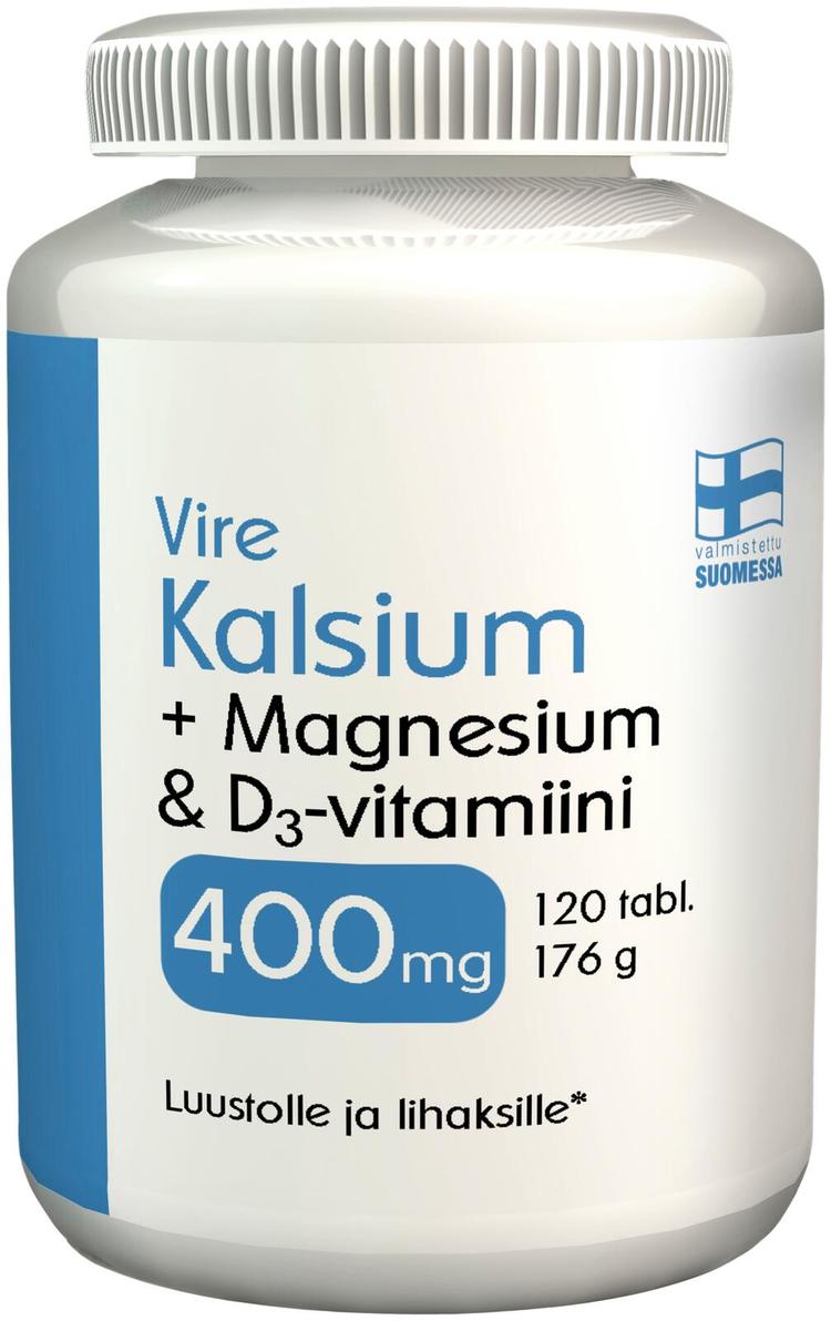 Vire hivenaine- ja vitamiinivalmiste Kalsium-Magnesium-D-vitamiini 120 tablettia / 176 g