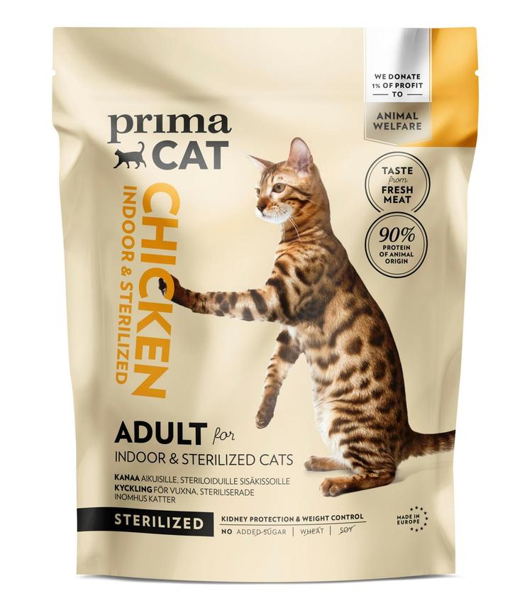 PrimaCat Kana steriloiduille aikuisille kissoille 1,4kg