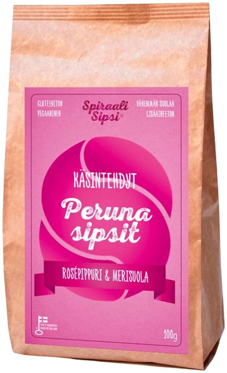 Spiraalisipsi Rosépippuri & merisuola perunasipsit 100g