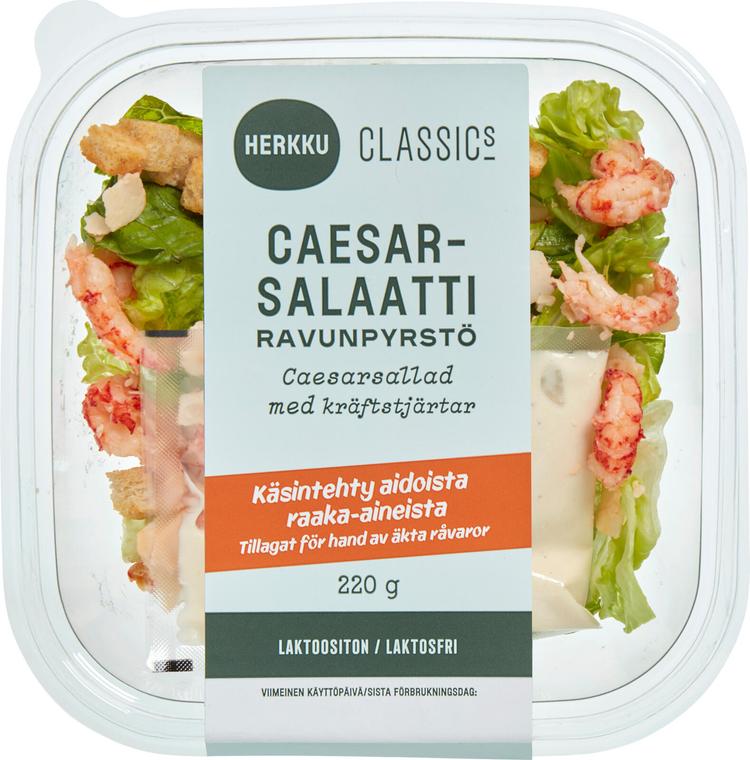 Herkku Classics ravunpyrstö-caesarsalaatti 220 g