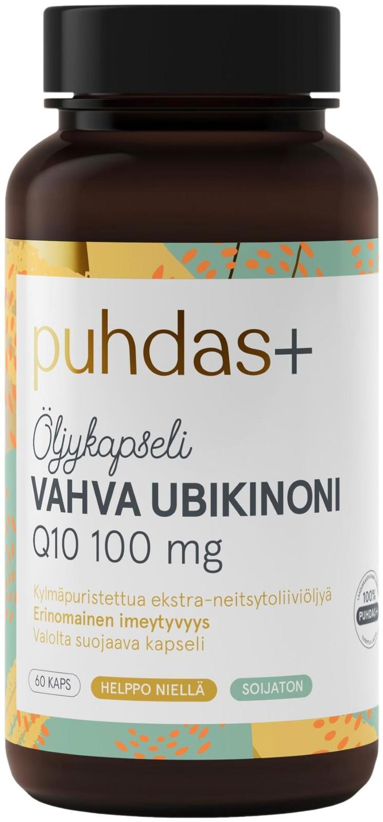 Puhdas+ Vahva Ubikinoni Q10 100 mg Öljykapseli 60 kaps