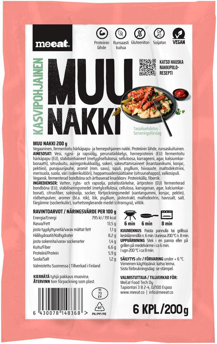 MUU Kasvipohjainen Nakki 200 g