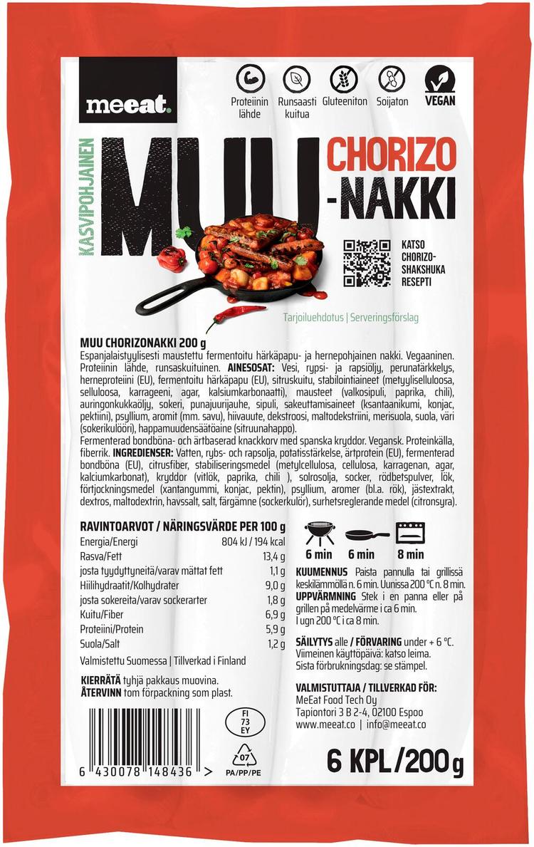 MUU Kasvipohjainen Chorizonakki 200 g