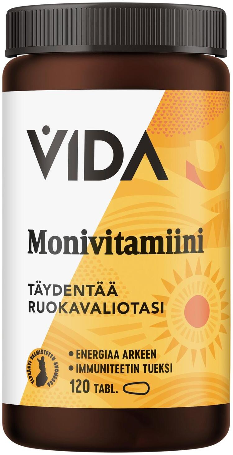 Vida Monivitamiini ravintolisä 120 tabl