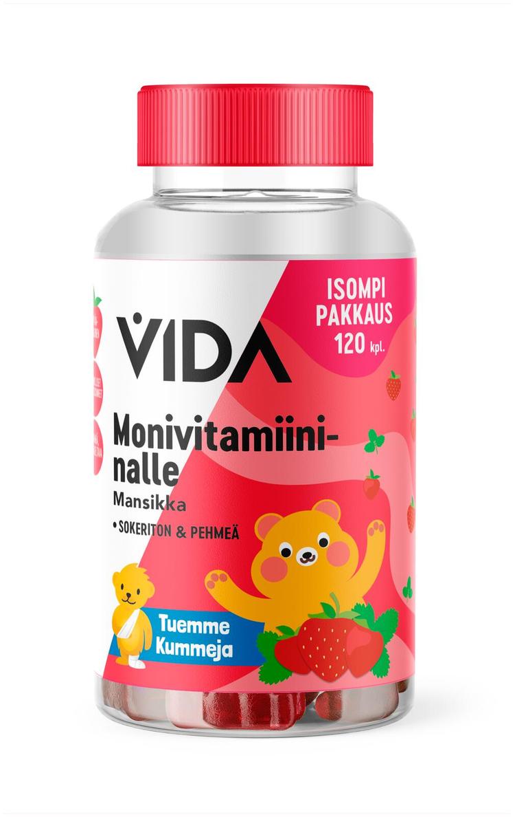 Vida Monivitamiininalle mansikka 120 kpl / 240 g