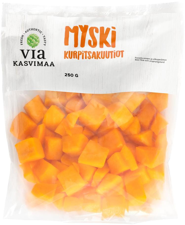 Via Kasvimaa Myski kurpitsakuutiot 250 g