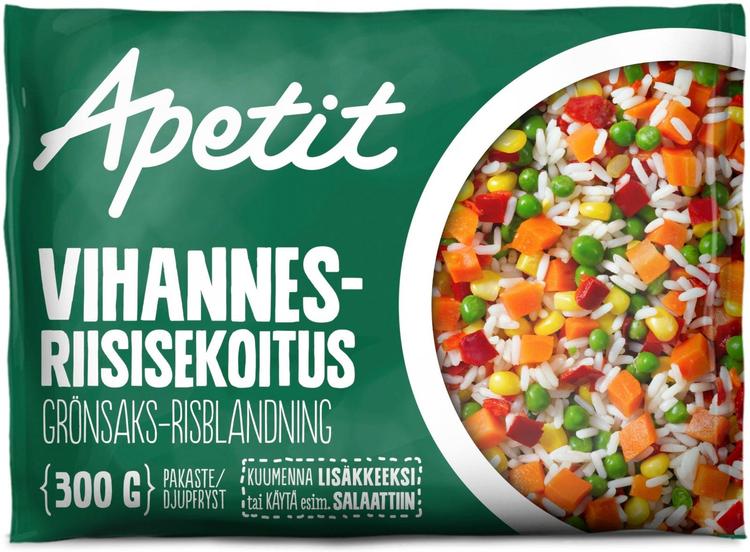 Apetit Vihannes-riisisekoitus pakaste 300g