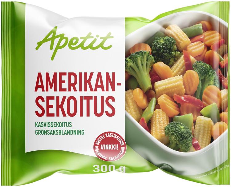 Apetit Amerikansekoitus kasvissekoitus pakaste 300g