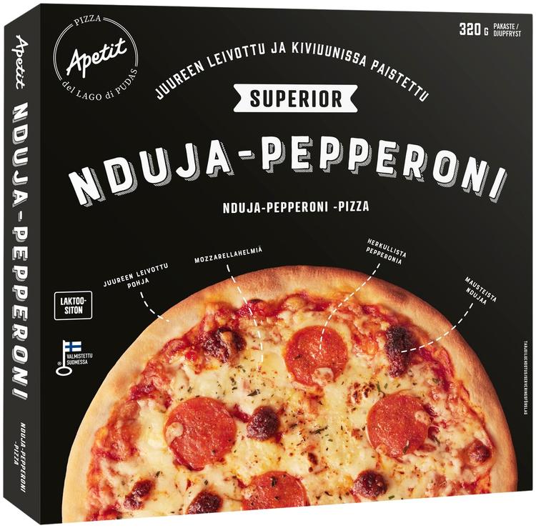 Apetit Superior Nduja-pepperoni pizza pakaste 320g