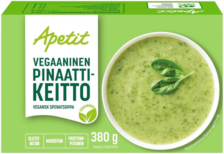 Apetit Vegaaninen Pinaattikeitto pakaste 380g