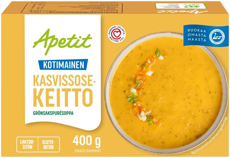 Apetit Kotimainen Kasvissosekeitto pakaste 400g