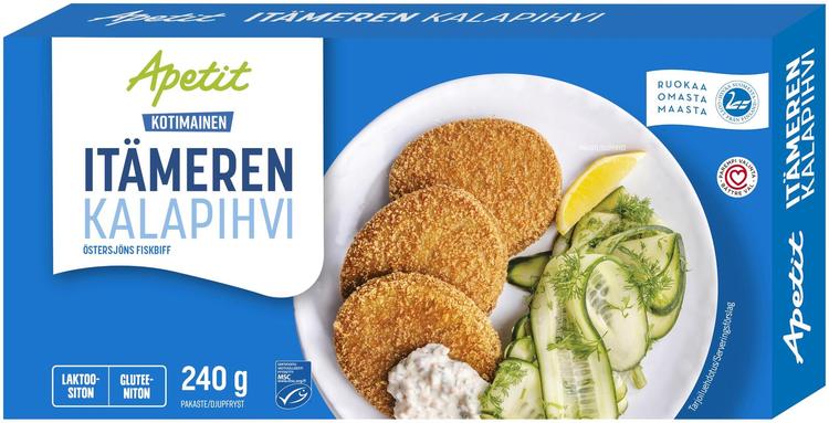 Apetit Kotimainen Itämeren kalapihvi MSC pakaste 240g