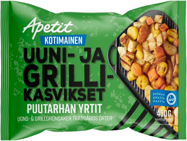 Apetit Kotimainen Uuni- & grillikasvikset Puutarhan Yrtit pakaste 450g