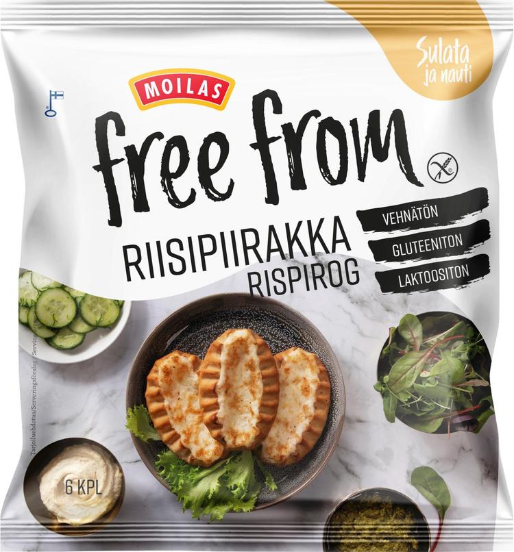 Moilas Free From riisipiirakka 6kpl/402g kypsäpakaste