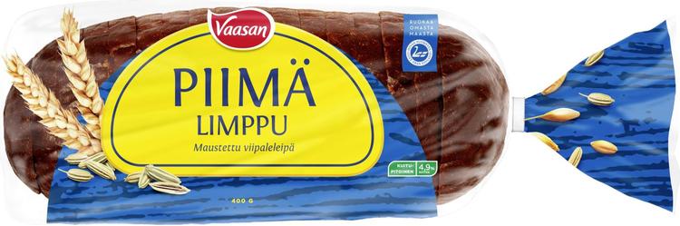 Vaasan Piimälimppu 400 g maustettu viipalesekaleipä