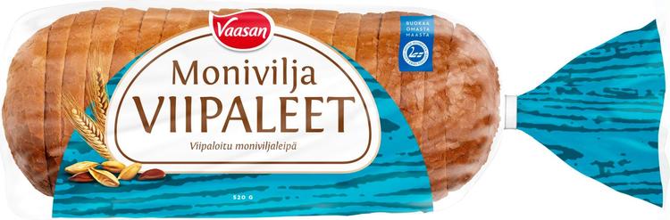 Vaasan Moniviljaviipaleet 520g viipaloitu moniviljaleipä