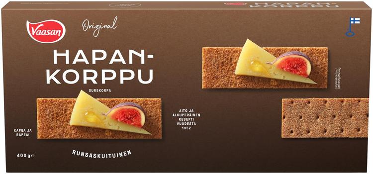 VAASAN Original Hapankorppu 400 g täysjyväruishapankorppu