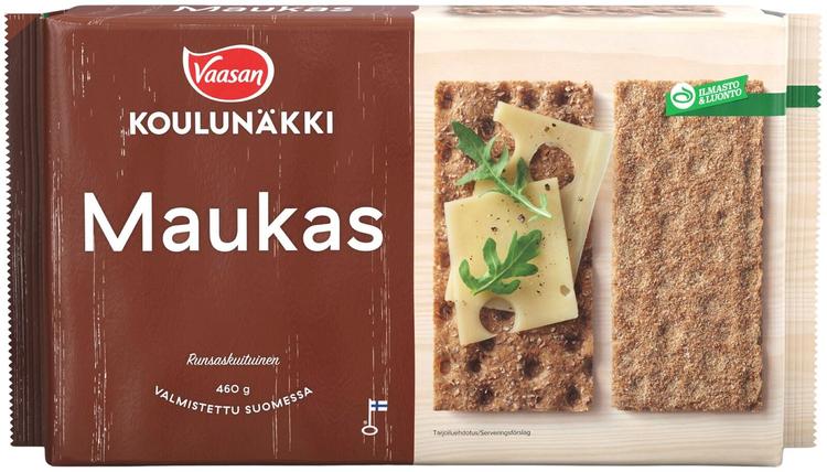 VAASAN KOULUNÄKKI Maukas 460 g Täysjyväruisnäkkileipä