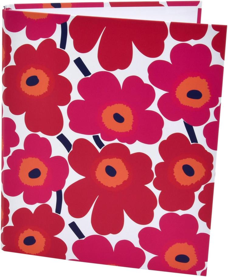 Karto Marimekko rengaskansio A4/3cm Unikko punainen