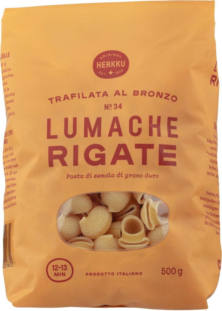 Herkku Lumache rigate durumpasta 500 g