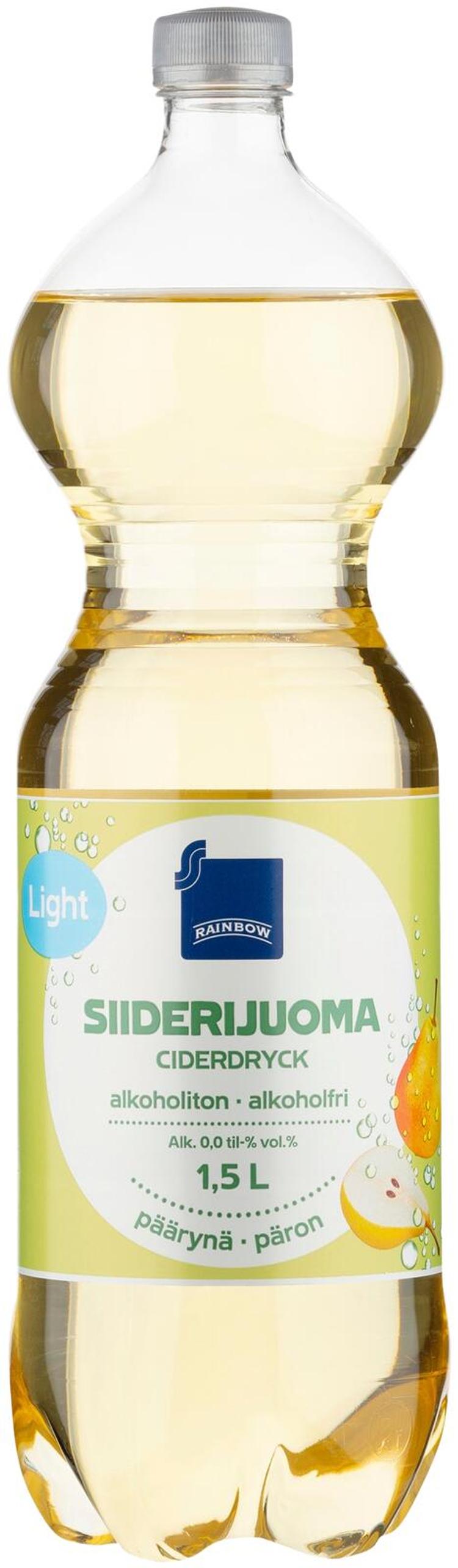 Rainbow siiderijuoma light alkoholiton päärynä 1.5 l