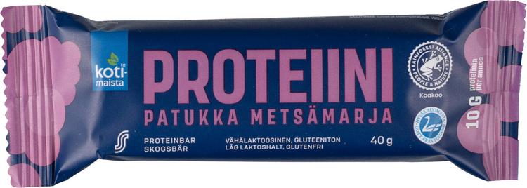 Kotimaista proteiinipatukka metsämarja 40 g