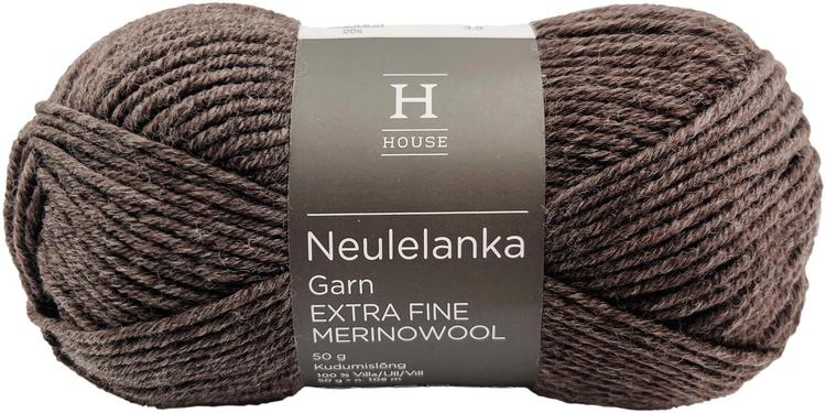 House neulelanka merinovilla 311120 50 g Brown Melange 23739