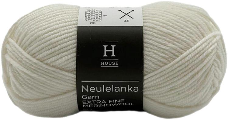 House neulelanka merinovilla 311120 50 g White 208