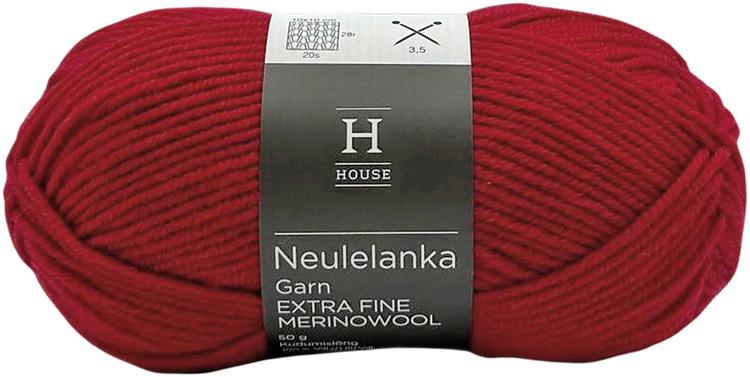 House neulelanka merinovilla 311120 50 g Red 12080