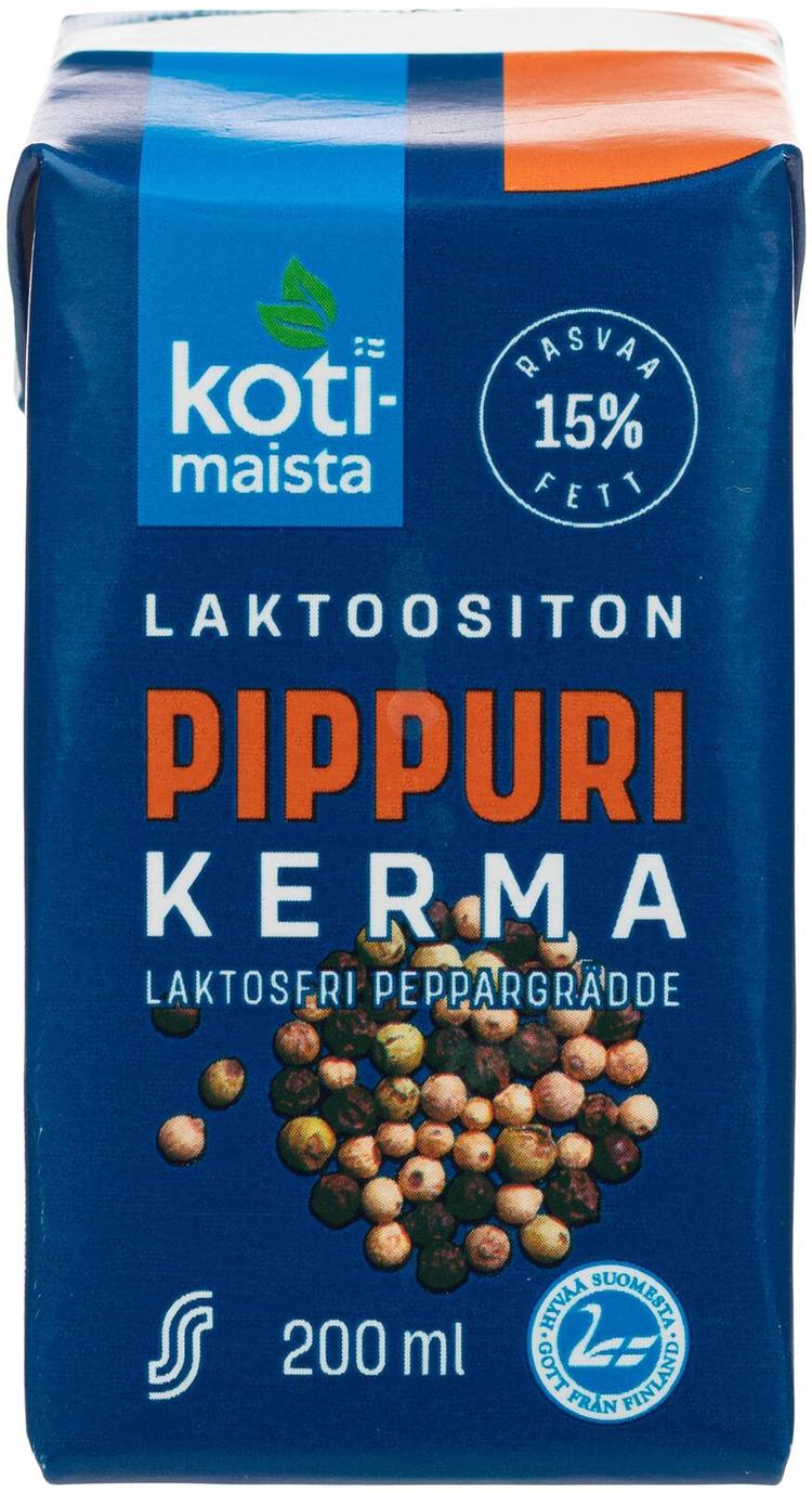 Kotimaista laktoositon pippurikerma 15 % 2 dl UHT