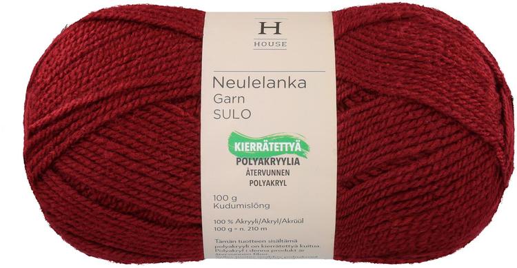 House neulelanka akryyli Sulo 100 g Wine Red 999