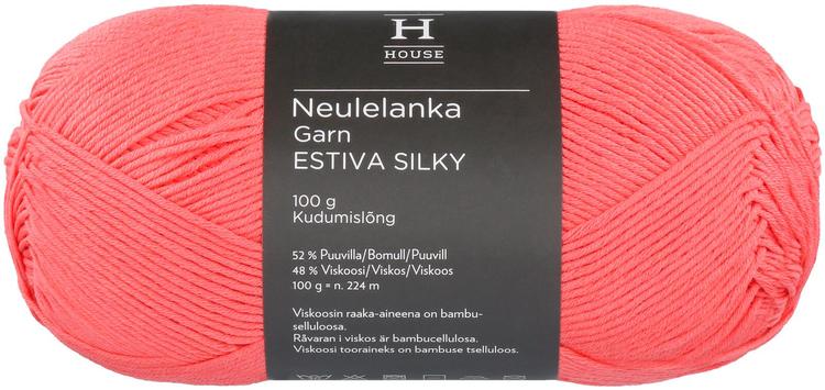 House lanka bambuviskoosi-puuvillasekoite Estiva Silky 100 g Choral Red 4368