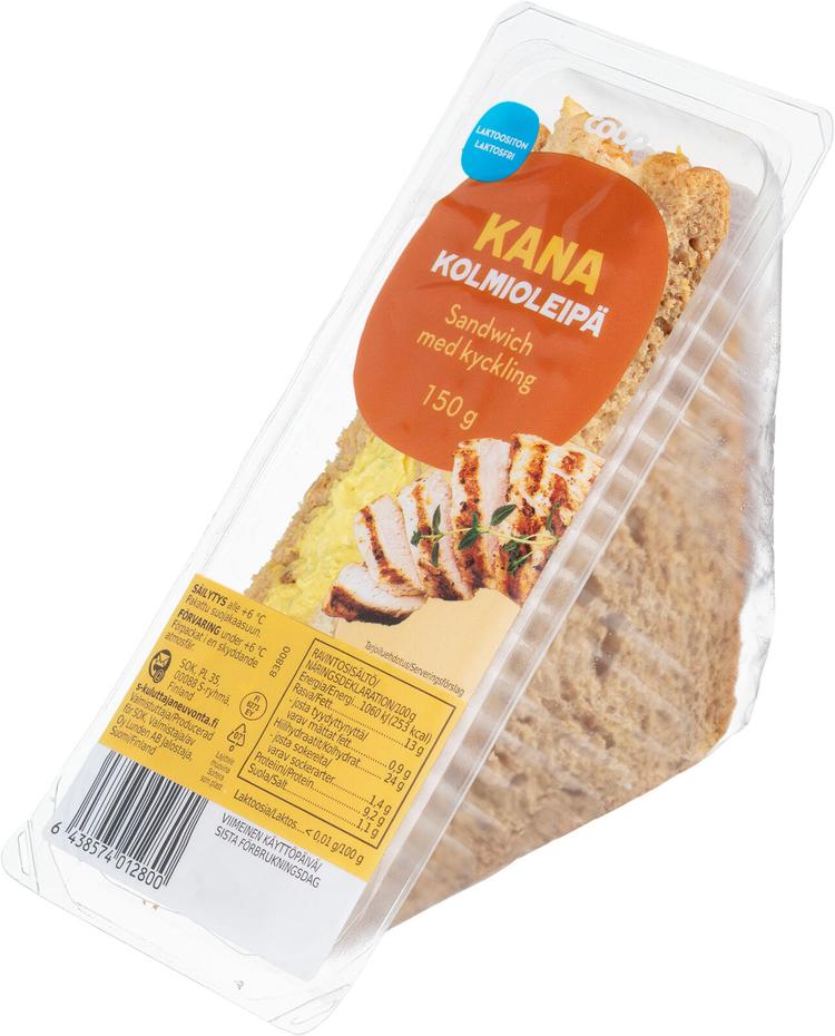 Coop Kanakolmioleipä 150g