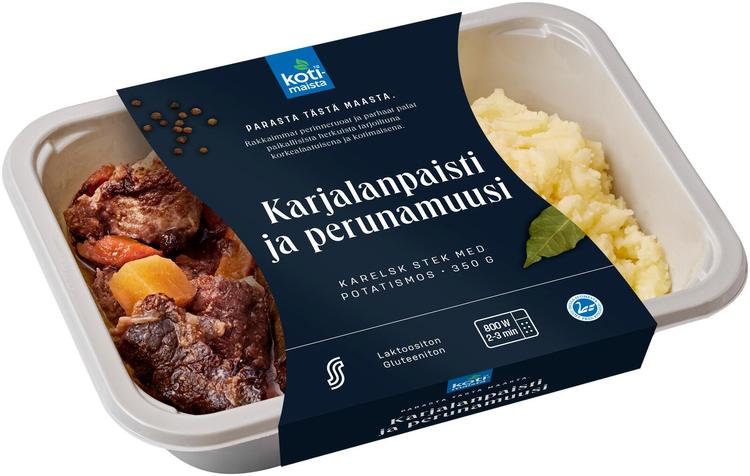 Kotimaista karjalanpaisti ja perunamuusi 350 g