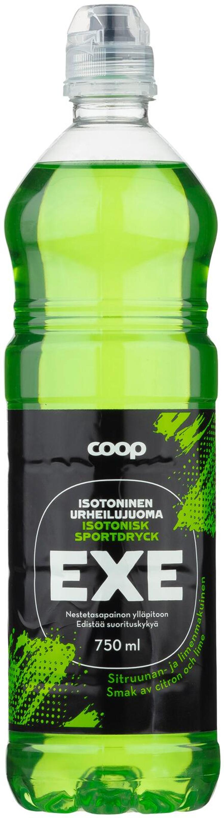 Coop Exe isotoninen urheilujuoma sitruuna-lime 0,75 l