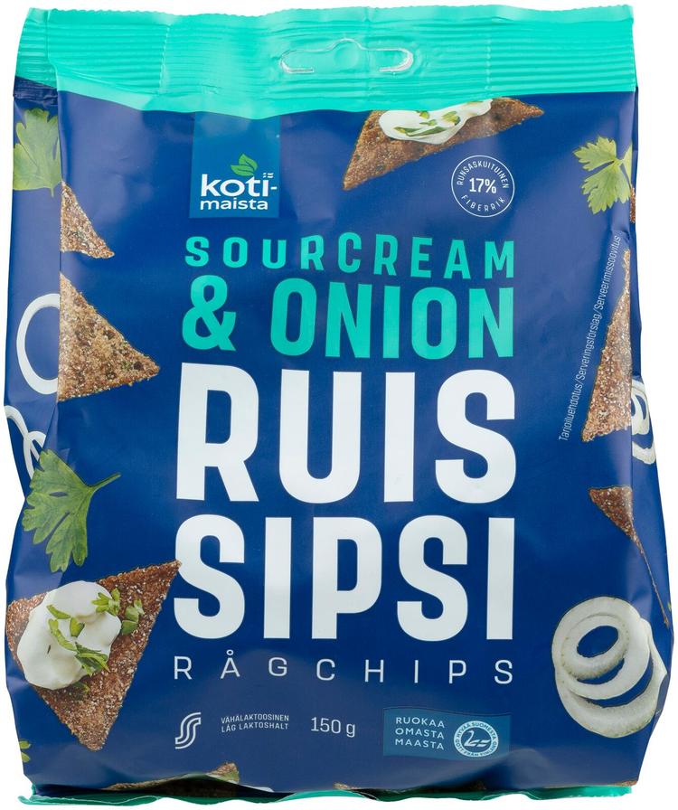 Kotimaista Ruissipsi Sourcream & Onion 150g