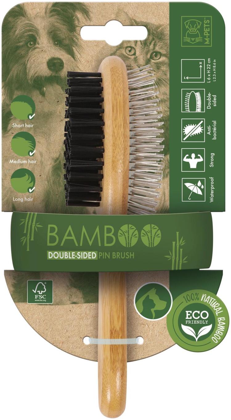 M-Pets BAMBOO kaksipuoleinen harja