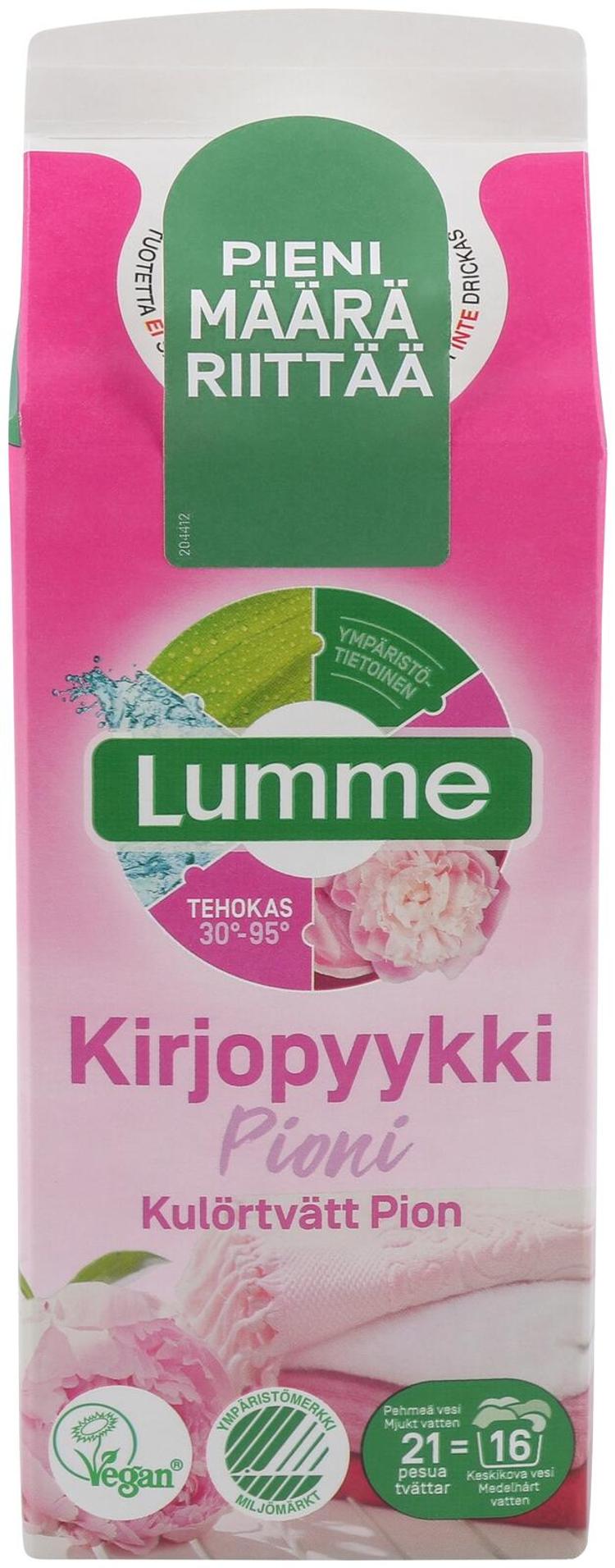 Lumme Kirjopyykki Pioni pyykinpesuneste 750ml