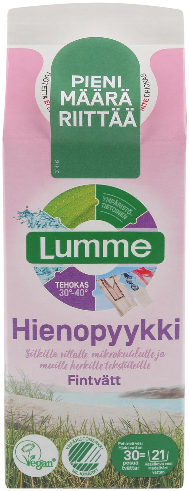 Lumme Hienopyykki pyykinpesuneste silkille, villalle, mikrokuidulle ja muille herkille tekstiileille 750ml