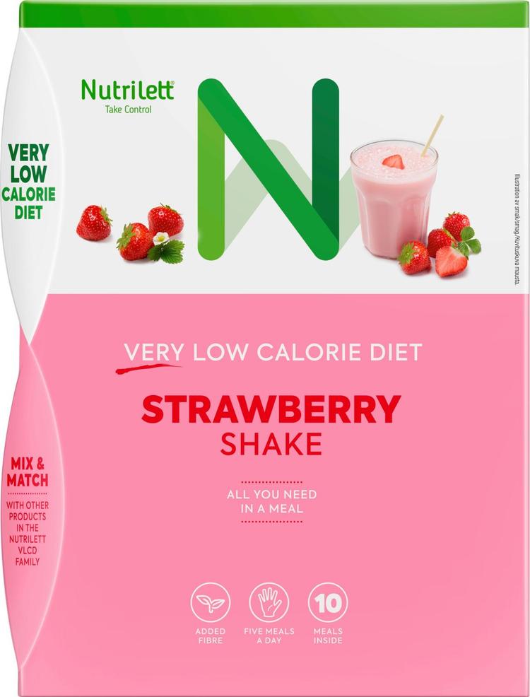 Nutrilett VLCD Strawberry Shake mansikanmakuinen pirtelö 10x35g