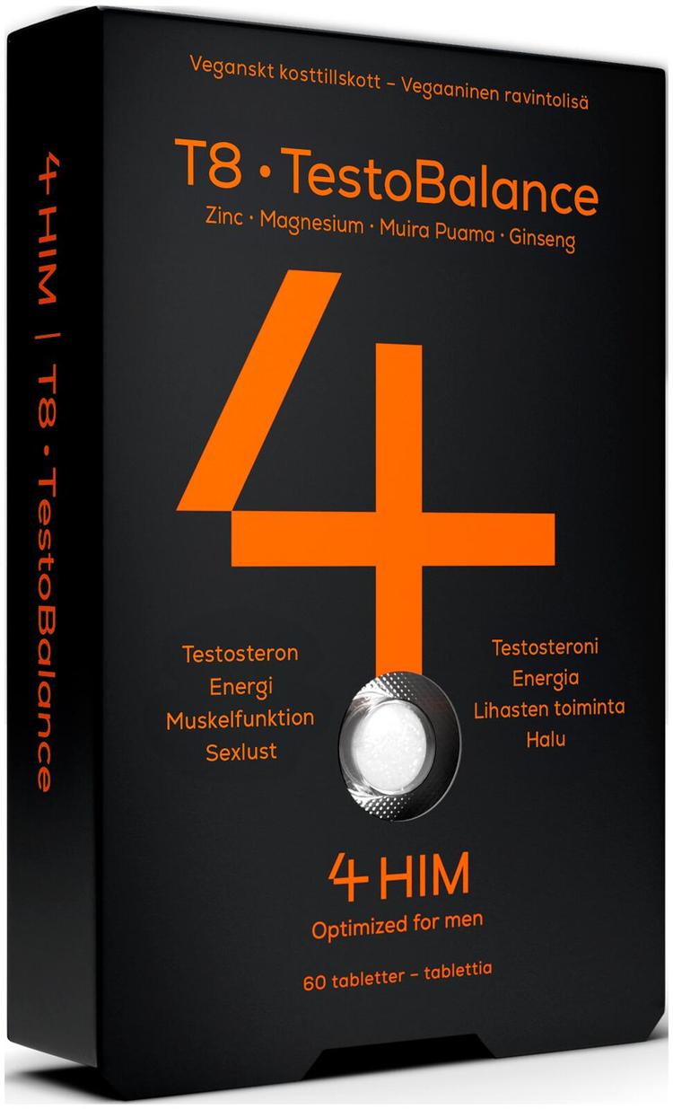 4Him T8 TestoBalance ravintolisä 60 kpl