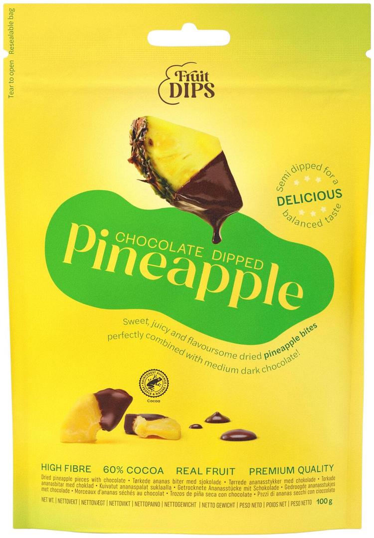 Fruit Dips Chocolate Dipped Pineapple 100g