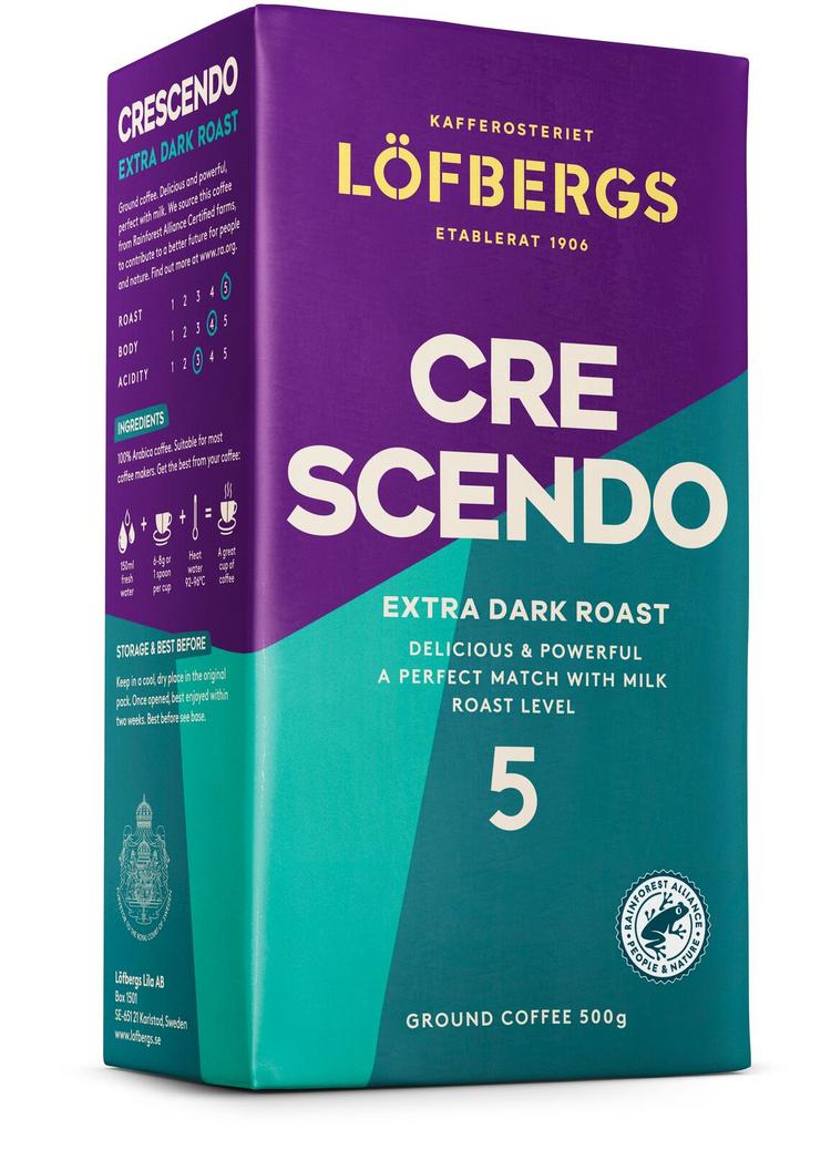 Löfbergs Crescendo Suodatinkahvi 500g Rainforest alliance