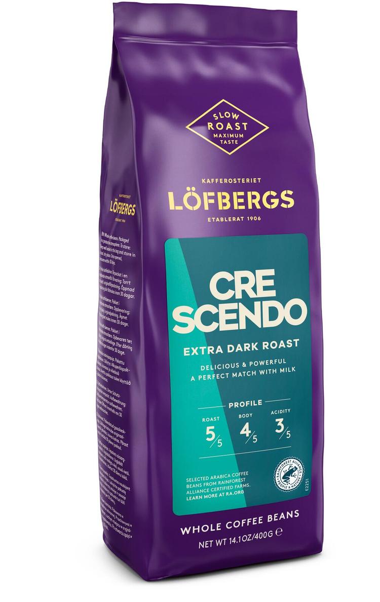 Löfbergs Crescendo Papukahvi 400 g Rainforest Alliance