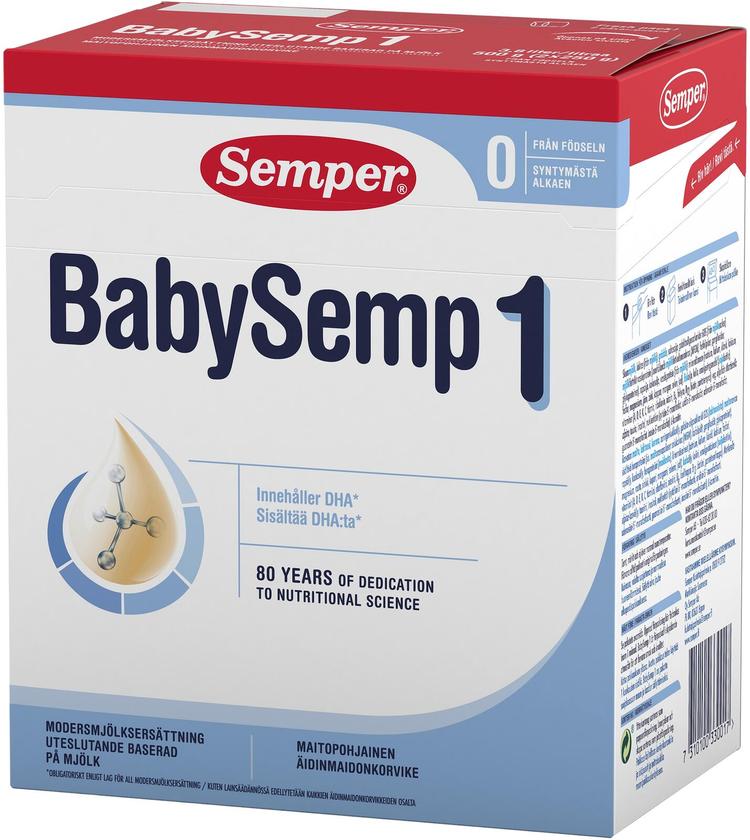 Semper BabySemp1 Maitopohjainen äidinmaidonkorvike syntymästä alkaen, jauhe 500g