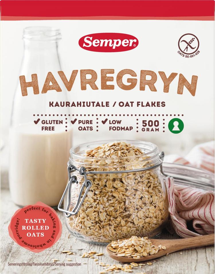 Semper Gluteeniton Kaurahiutale 500g