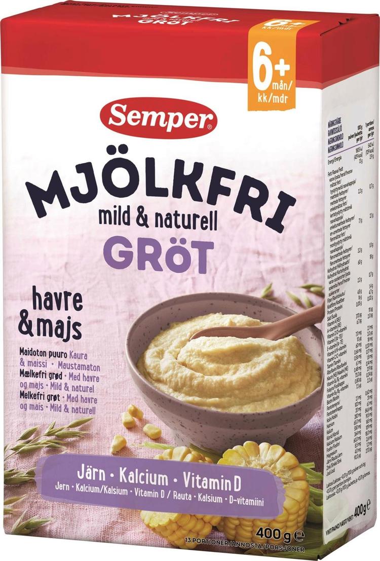 Semper Maidoton Puuro kaura & maissi 6kk puurojauhe 400g