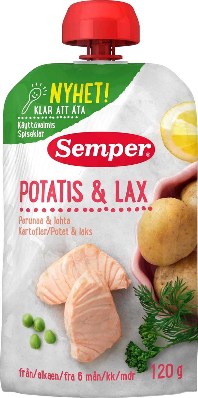 Semper  Perunaa & lohta alkaen 6 kk, valmis ateria 120g